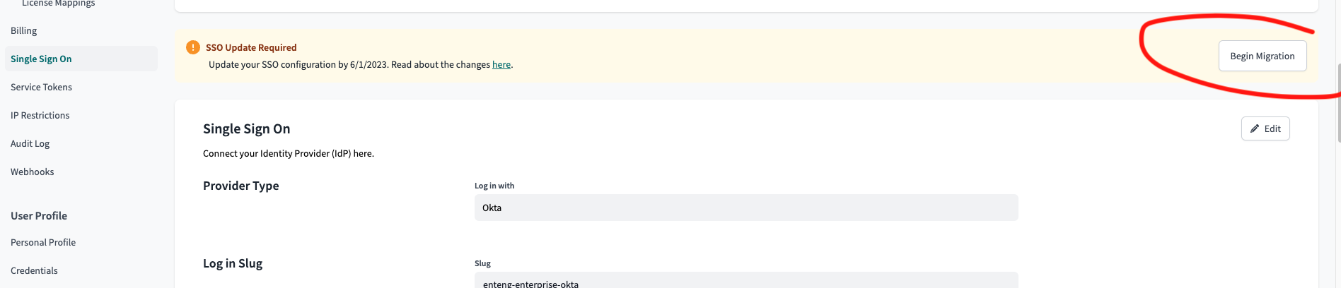 Begin Migration Begin Migration